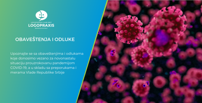 Corona virus – odluke i obavestenja Logopraxis